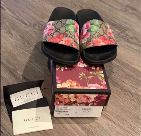 gucci bloom slides box|women's pink gucci slides.